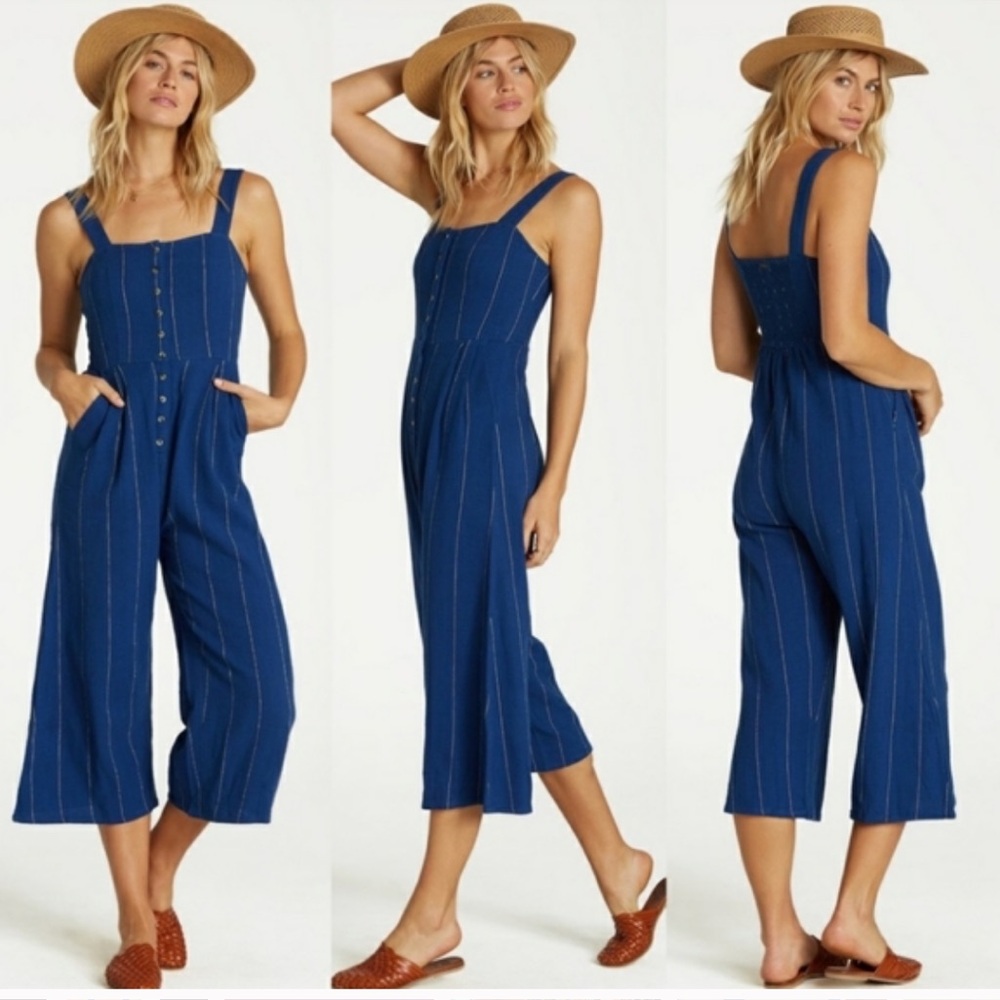 Billabong Paint the Town Striped Jumpsuit